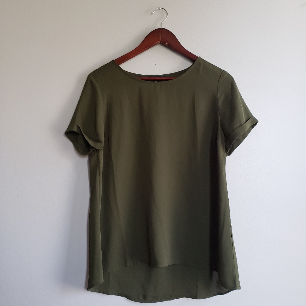 Olive Green Blouse Size Large